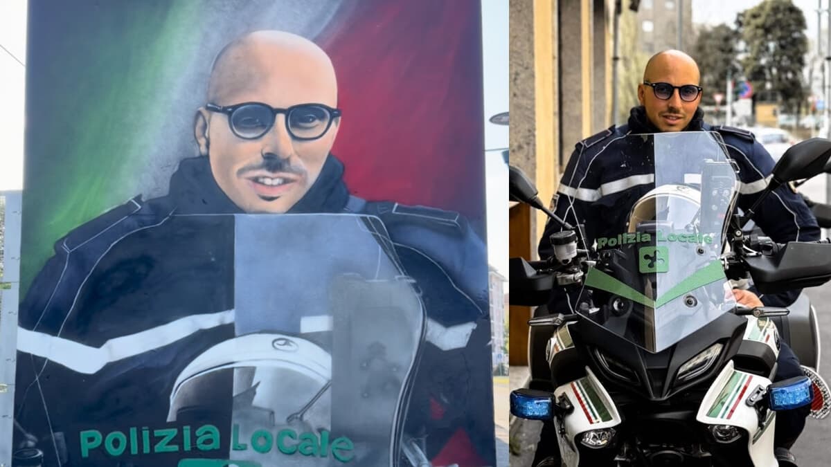 Il ricordo di Francesco Imprezzabile indelebile a Milano: Mano Gigante realizza un murale dedicato all'agente