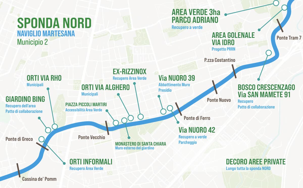 Come cambia la Martesana: un parco, via le baracche, un giardino per Pamela e Aurora e tutti gli altri progetti