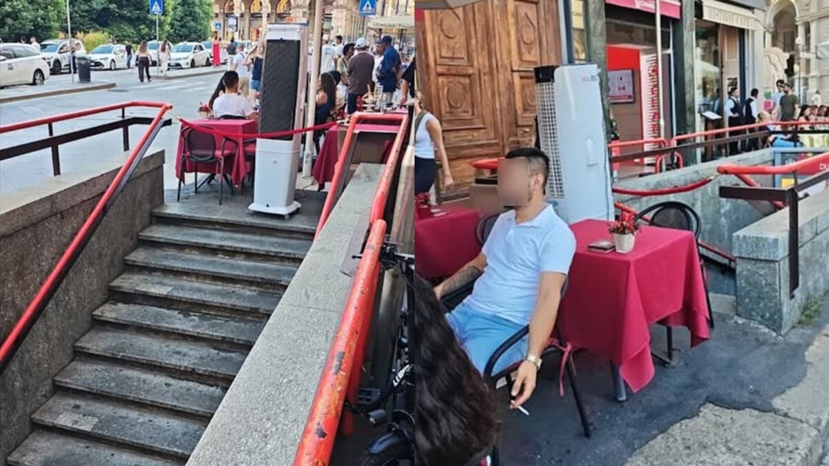 Il bar che 'chiude' la scala della metro per l'ora dell'aperitivo: la denuncia sui social, ma accade da quattro anni (ed è regolare)