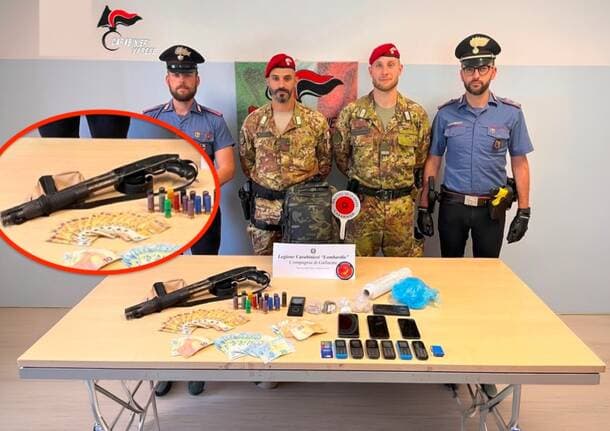 Vergiate - Spaccio nei boschi di Cascina Nuova, arrestato a Vergiate pusher armato di fucile a pompa e denunciato un complice -  - Varese News