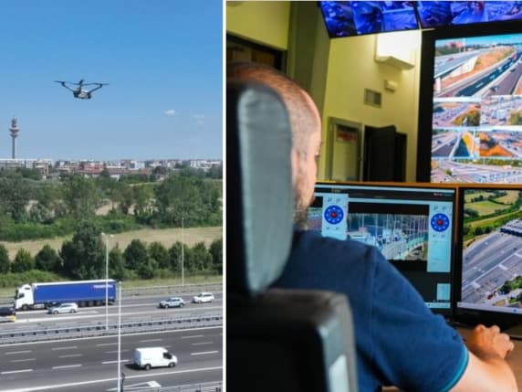 Milano, arrivano i droni per monitorare il traffico in autostrada: «Vedono code e incidenti fino a 13 km di distanza»