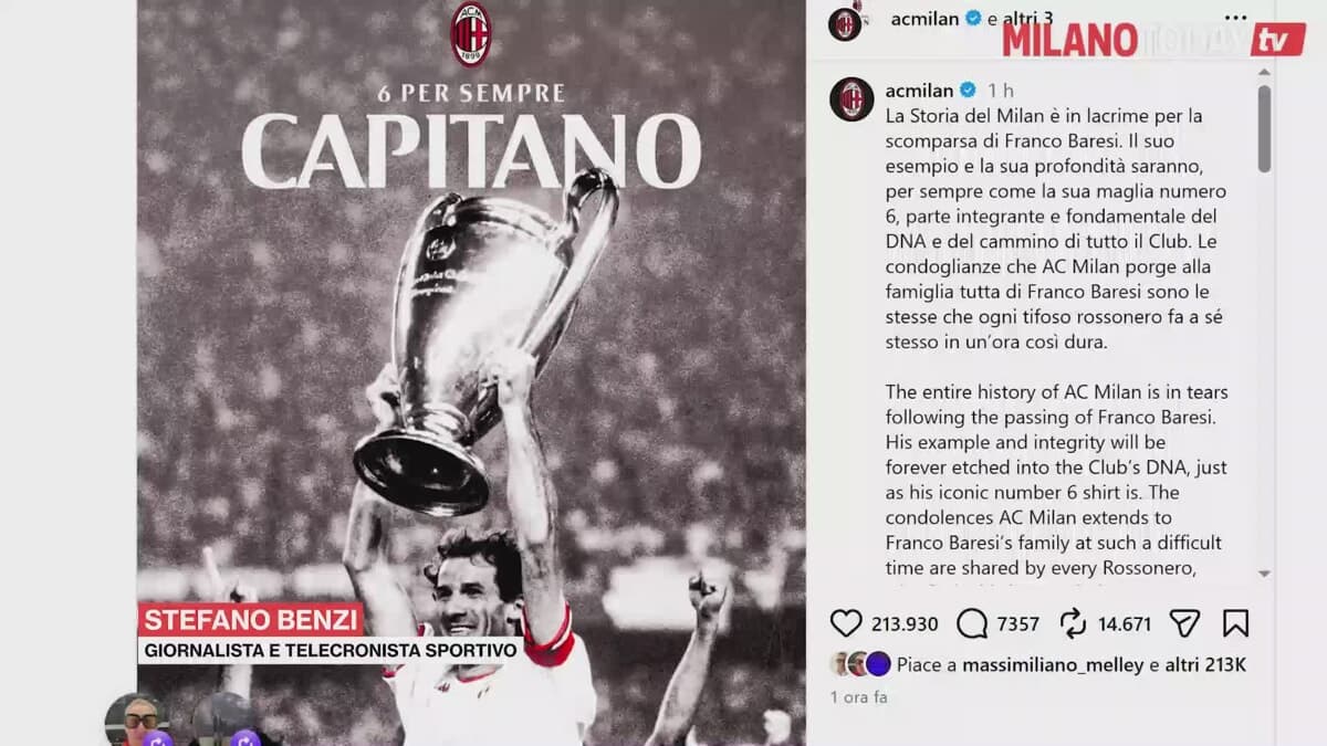 Franco Baresi, la biografia del libero "sgraziato" che ha vinto tutto