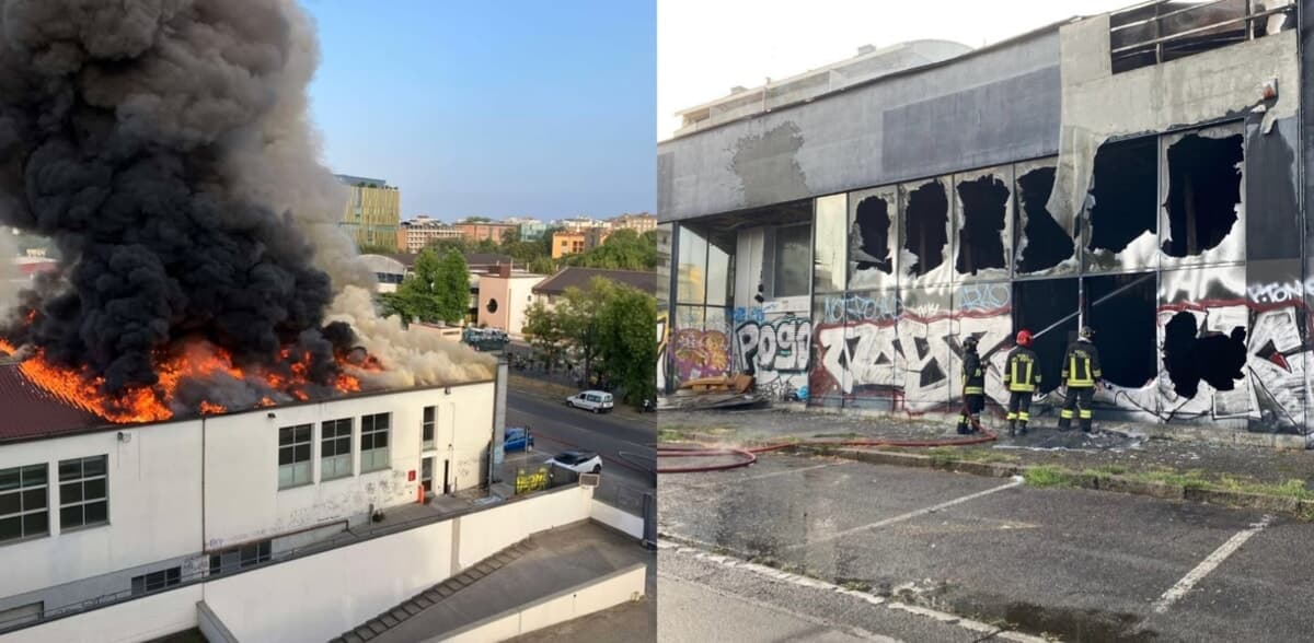 Incendio alla Barona, colonna di fumo nero a Milano: fiamme da ex concessionaria