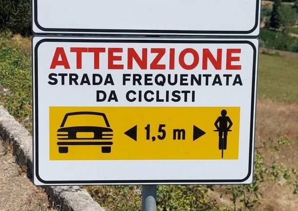 Lomazzo - Lomazzo inaugura i nuovi cartelli “salva ciclisti” per strade più sicure - Archivio - Varese News