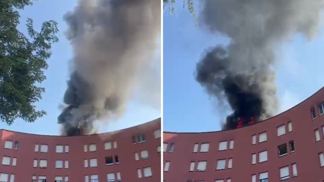 L'incendio vicino all'ospedale San Gerardo di Monza
