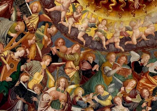 Saronno - Nel giorno degli Angeli Custodi la festa dei nonni con i ceri artistici e una salita al matroneo del Santuario di Saronno - Archivio - Varese News