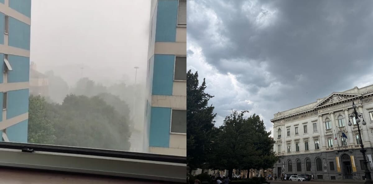 Temporale e vento a Milano dopo il caldo record: allerta gialla e interventi dei pompieri