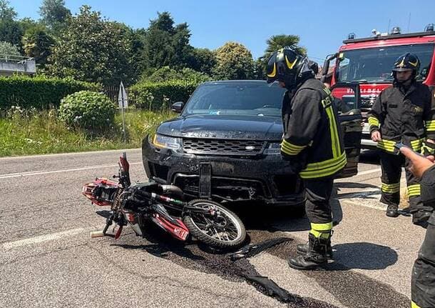 Castronno - Scontro tra un SUV e una moto a Castronno, ferito un 17enne - Varese Laghi - Varese News