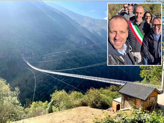Nel Lecchese il ponte pedonale più alto d’Europa: «Sospesi a 204 metri sopra il vuoto»