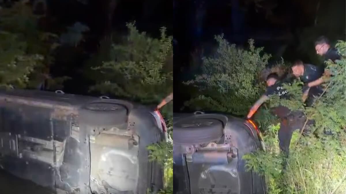 Inversione a U al posto di blocco e inseguimento da film: si schiantano nei campi dopo la fuga