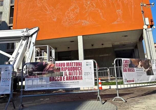 Saronno - A Saronno il mito di Bacco e Arianna diventa street art con Andrea Ravo Mattoni - Archivio - Varese News
