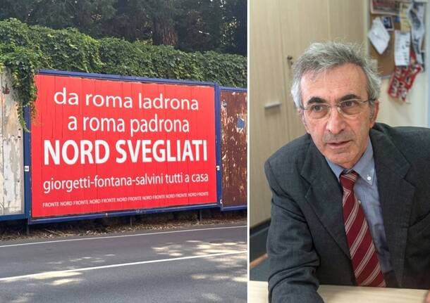 Varese - Svelato il giallo del manifesto contro Fontana, Giorgetti e Salvini: a firmarlo un imprenditore fedele alla Lega delle origini -  - Varese News