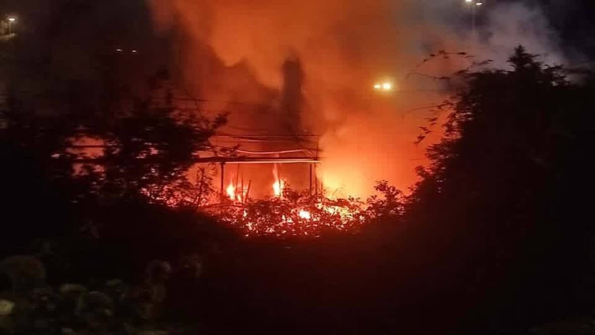Incendio a Pieve Emanuele nella notte: fiamme nell'ex vivaio vicino al cimitero