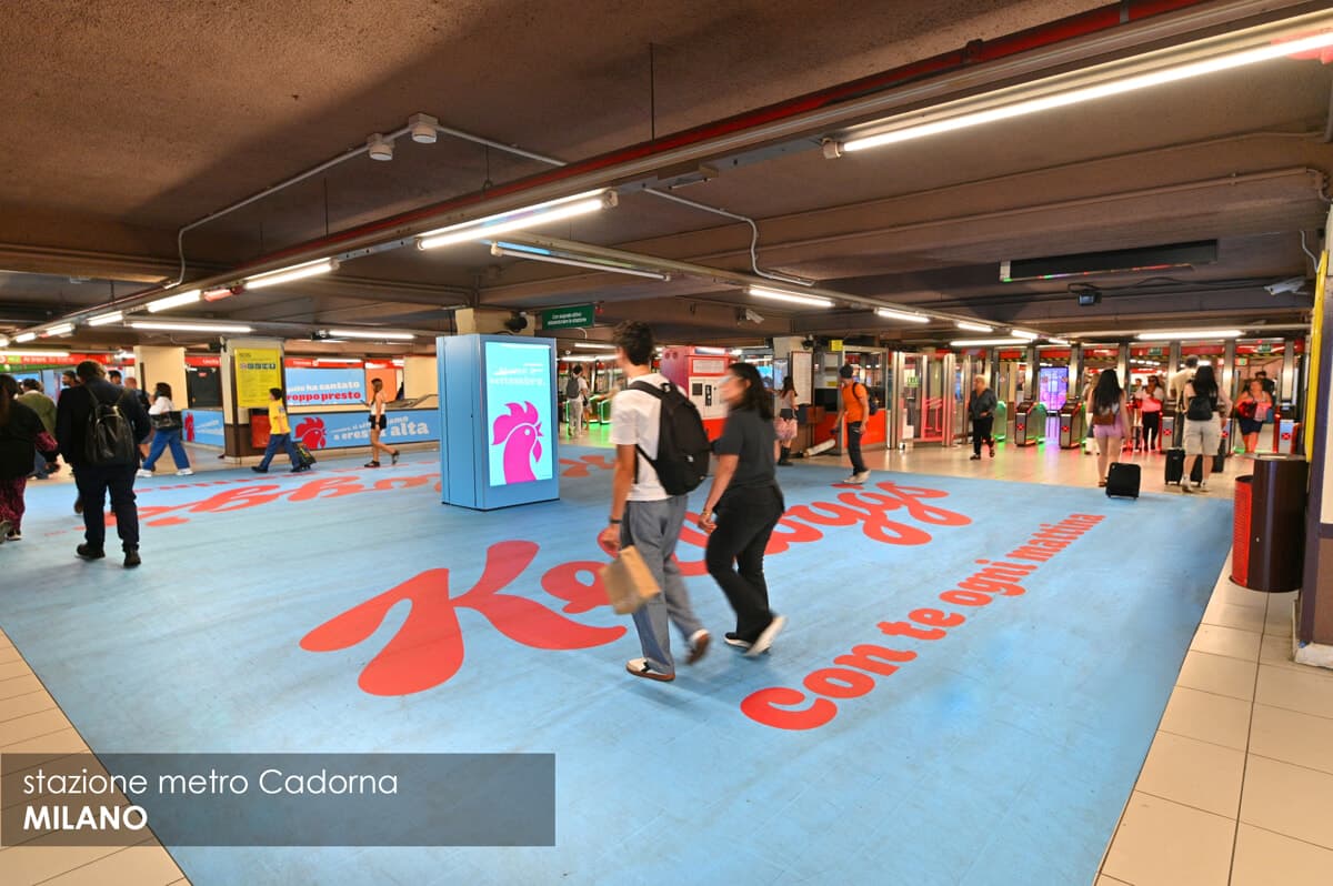 La Stazione Cadorna viene "invasa" dal gallo di Kellogg's