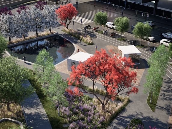 Alberi, un laghetto e piste ciclopedonali: il nuovo volto di piazzale Freud, di fronte alla stazione Garibaldi