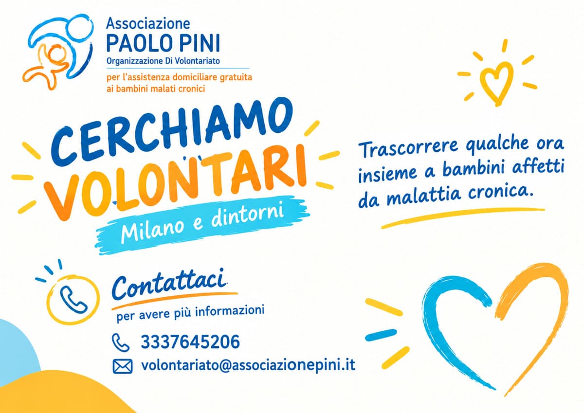 Volontari per i bambini malati cronici: corso di formazione all'associazione Paolo Pini